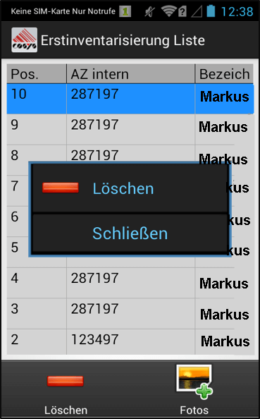 Inventario iniziale Ordner Dokumentenverwaltung Inventario iniziale Ordner Dokumentenverwaltung